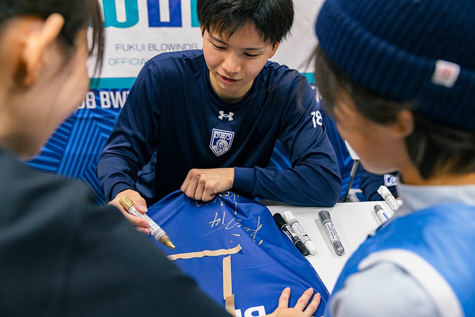 試合終了後サイン会